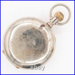 Waltham 18-Size 17-Jewel Antique Pocket Watch, Deer / Stag Motif, Keeps Time