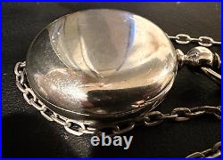 Waltham 5oz coin silver Hunter Case size 18 Pocket Watch 1876. With 18in chain