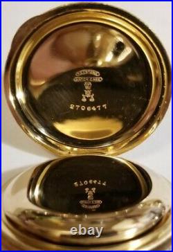 Waltham 6 size 7 jewel fancy dial (1895-98) Super nice 14K G. F. Hunter case