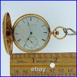 Waltham Appleton Tracy Pocket Watch 18Kt Gold Hunting Case Circa 1871 Civil War