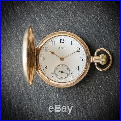 Waltham Gold Filled 17 Jewel Full Hunter Pocket Watch 20 Year MOON Case with Box