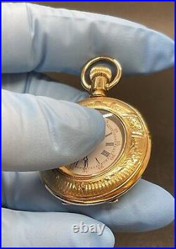 Waltham Gold Filled Ladies Pocket Watch Working Condition