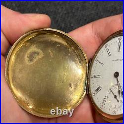 Waltham Gold Plated Hunter Case Heavy Pocket Watch 1907 Working Model 1899