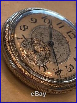 Waltham Grade 210 Pocket Watch With Chain 1894 12s 7j Nickel Alloy Case F2435