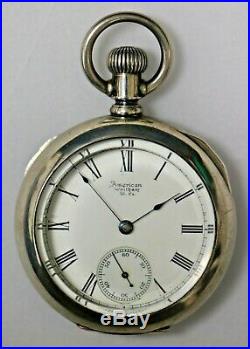 Waltham Grade 3 Model 1883 11J Pocket Watch Coin Silver Case As Is For Parts