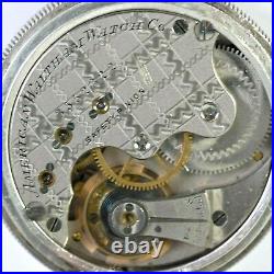 Waltham Hunter 13j Pocket Watch in Waltham Coin Silver Case Size 6s Circa 1888