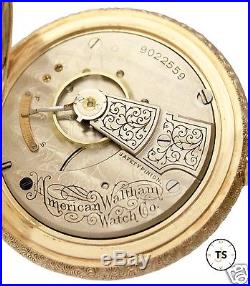 Waltham Hunter Case 14K Yellow Gold Size 18/55mm Circa 1899 151g Pocket Watch