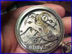 Waltham Nickle Case 14S 15J Chronograph Register Open Face Lever Set Watch