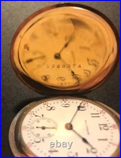 Waltham O Size Pocket Watch 25 Yr Gold Filled Hunting Case 15j Circa 1904