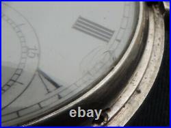 Waltham Pocket Key Wind Watch Home Watch Co. 11j Coin Silver Heavy Case Runs