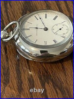 Waltham Pocket Watch, 18S, 7J, Broadway Pair Case, Running, Key, Oresilver