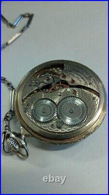 Waltham Pocket Watch Mechanical SS Rare Vintage Silver Case White Dial