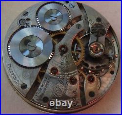 Waltham Pocket Watch open face nickel chromiun case 51 mm. Enamel dial