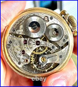 Waltham Riverside Pocket Watch (GF Case) Running Free Shipping