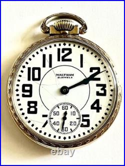 Waltham Riverside Pocket Watch (GF Case) Running Free Shipping