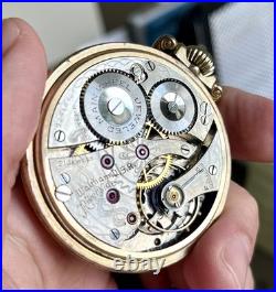 Waltham Riverside Pocket Watch (GF Case) Running Free Shipping
