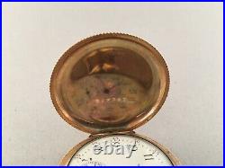 Waltham Seaside Model 1890 Pocket Watch 14k GF Hunter Case and Gold Filled Fob