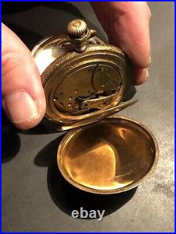 Waltham Seaside Model 1890 Pocket Watch 6s Double Hunter Case & Fancy Dial