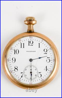 Waltham Seven Jewels in Wadsworth 20 Year Pocket Watch Gold Filled Case Vintage