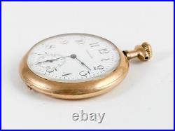 Waltham Seven Jewels in Wadsworth 20 Year Pocket Watch Gold Filled Case Vintage