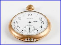 Waltham Seven Jewels in Wadsworth 20 Year Pocket Watch Gold Filled Case Vintage