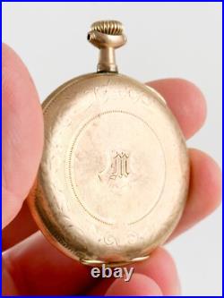 Waltham Seven Jewels in Wadsworth 20 Year Pocket Watch Gold Filled Case Vintage