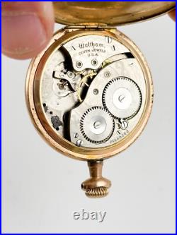 Waltham Seven Jewels in Wadsworth 20 Year Pocket Watch Gold Filled Case Vintage