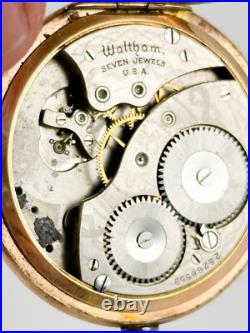 Waltham Seven Jewels in Wadsworth 20 Year Pocket Watch Gold Filled Case Vintage
