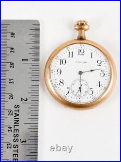 Waltham Seven Jewels in Wadsworth 20 Year Pocket Watch Gold Filled Case Vintage