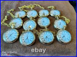 Watch elgin vintage pocket Watch Collectible Antique Brass Gift Lot of 12