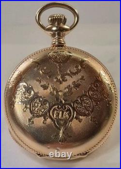 Working Antique 1899 Elgin 206 Model 2 Pocket Watch. Gold Filled
