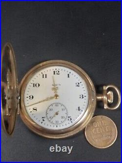 Working Antique 1920 Elgin 314 Pocket Watch Gold Filled Case