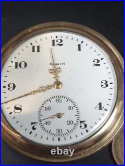 Working Antique 1920 Elgin 314 Pocket Watch Gold Filled Case