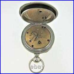 Working Antique Military Time Elgin Pocket Watch and Case. 1893 Grade 97, 7j 18s