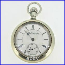 Working Antique Silverode Elgin Pocket Watch and Case. 1890, 15j 18s