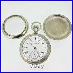 Working Antique Silverode Elgin Pocket Watch and Case. 1890, 15j 18s
