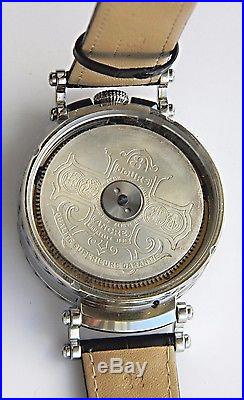 Wristwatch Case For Pocket Watch Movement Top Sapphire Crystal, Engraved