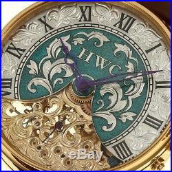Wristwatch from Pocket Movement Watch Vintage New Steel Case Hand Engraved HWC