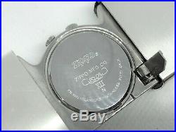 ZIPPO Limited Model Time Tank Alarm Pocket Watch w Case Silver