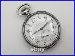 Zenith Corp of Engineers 17 Jewels 0.900 Silver Case Military Pocket Watch