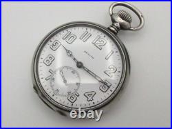 Zenith Corp of Engineers 17 Jewels 0.900 Silver Case Military Pocket Watch