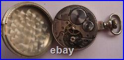 Zenith Railroad Pocket watch open face nickel chromiun case 52 mm. In diameter