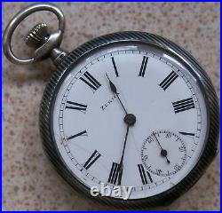 Zerma Pocket watch Silver & Niello case 50 mm in diameter running condition